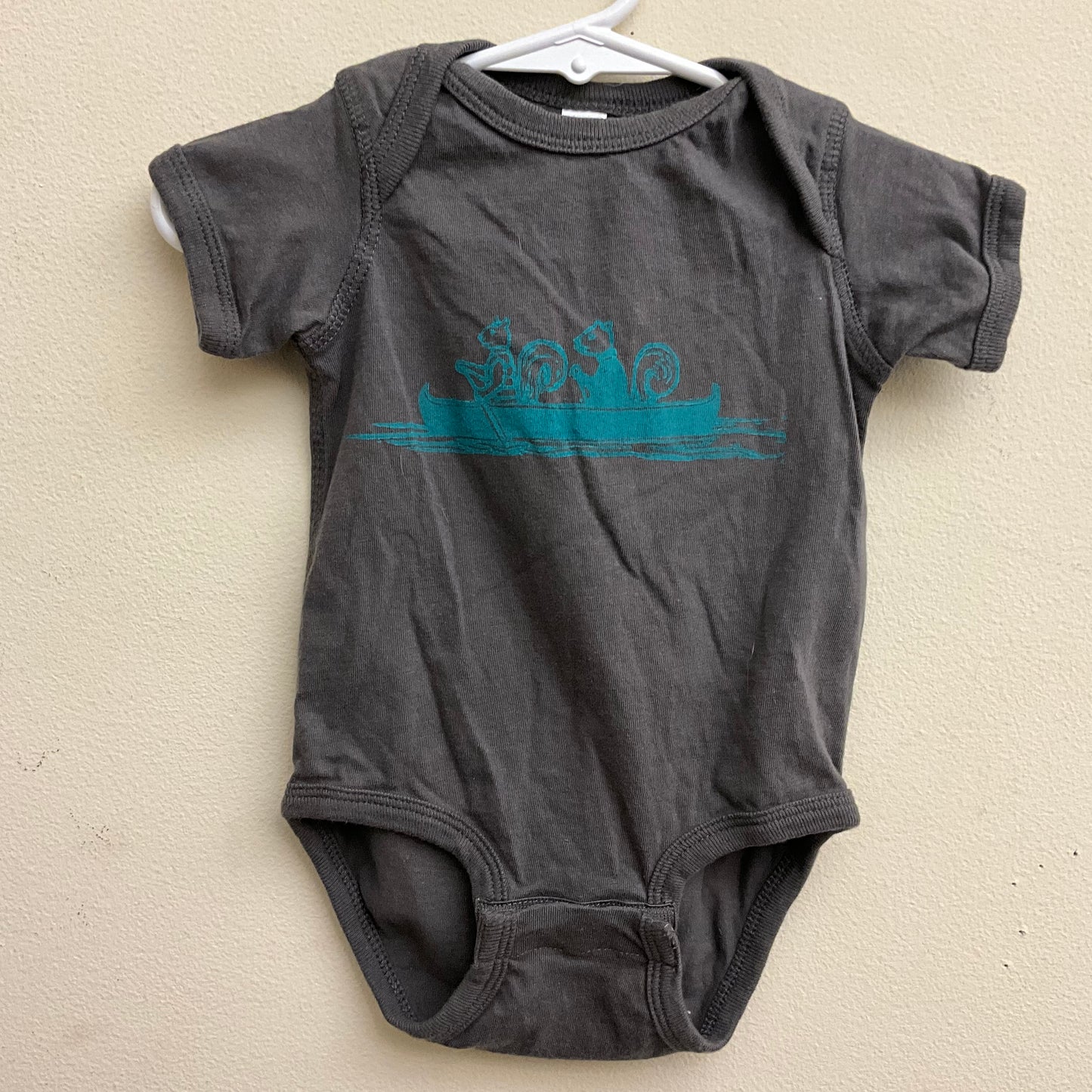 Onesie “Paddlers” Grey, 6 Months
