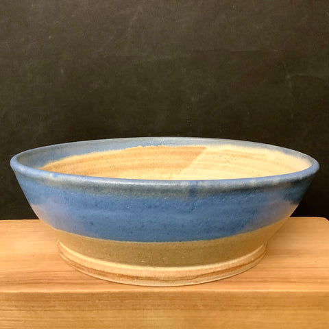 Large Blue Bowl /Tan inside