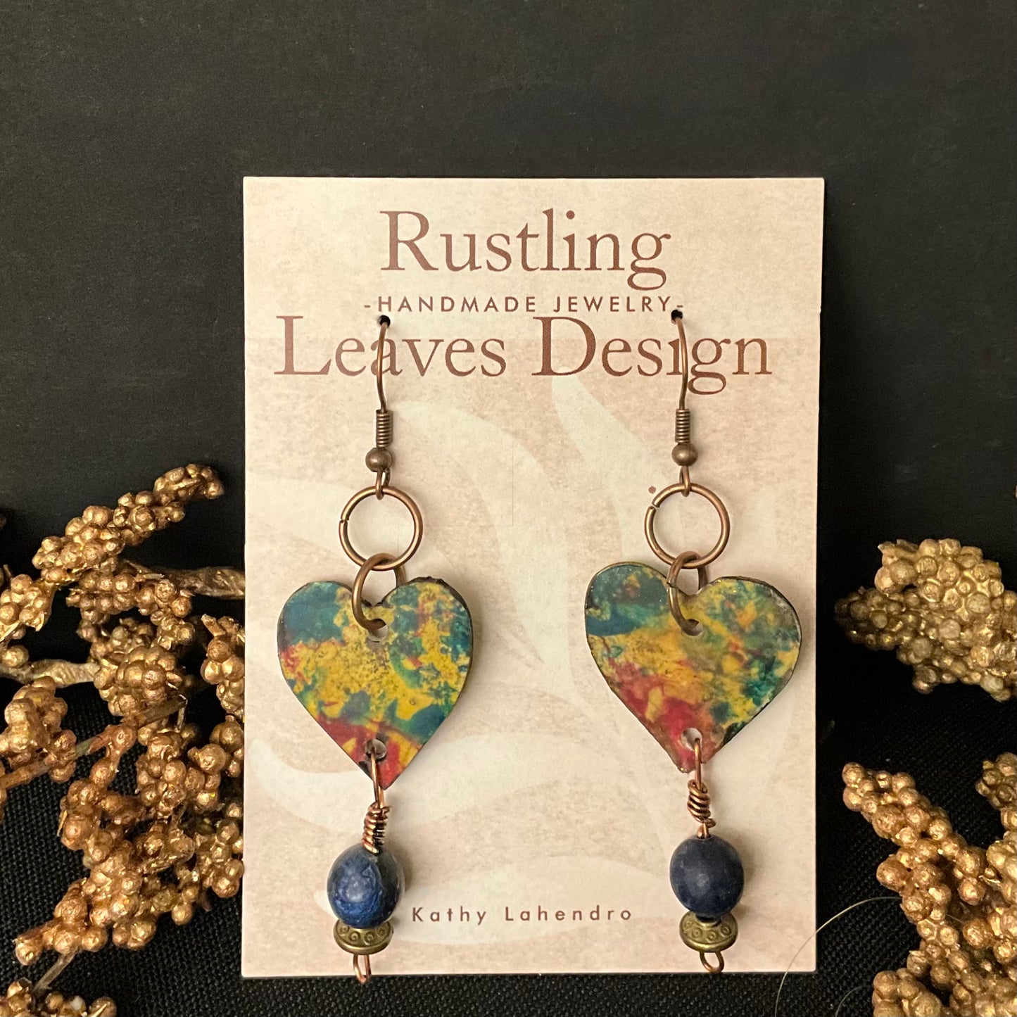 Multicolor Heart Paper Earring
