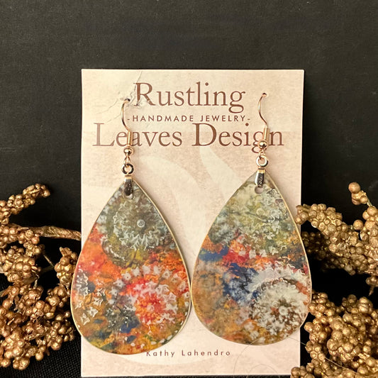 Multicolor Paisley Paper Earring