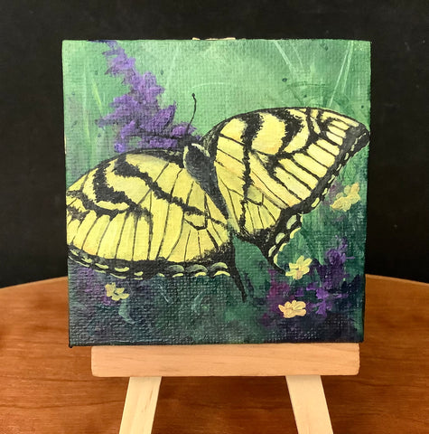 “Butterfly II" miniature oil on canvas