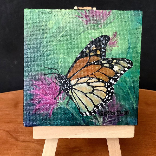 “Butterfly I" miniature oil on canvas