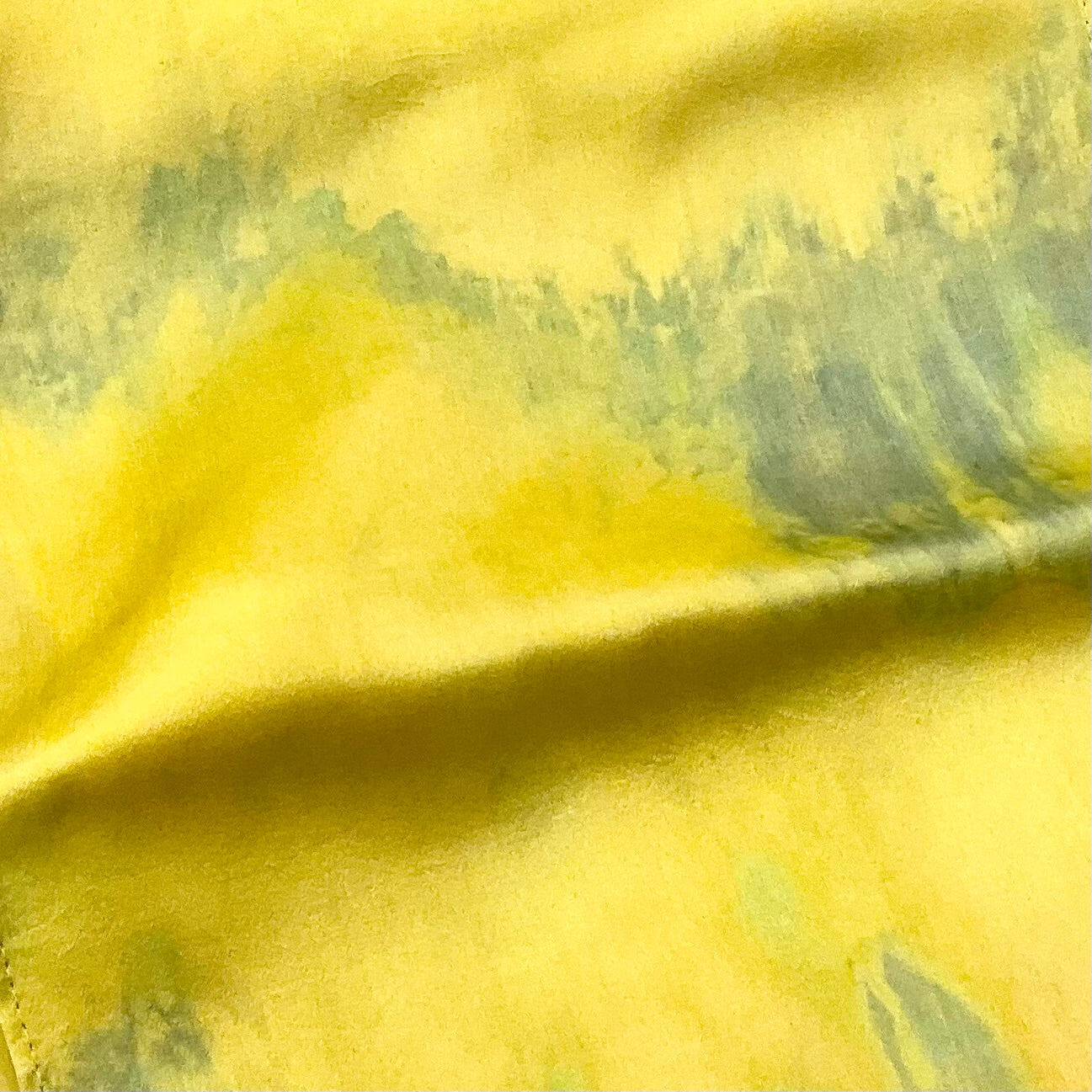 Small Satin Ice Dyed Silk Scarf - Lemon Lalique