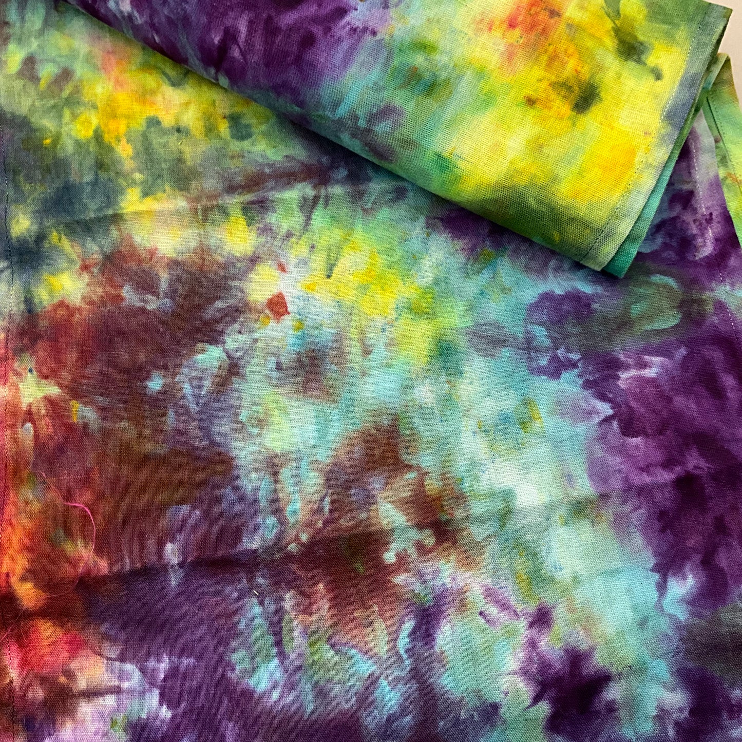 Ice Dyed Silk Linen scarf  - Love Child