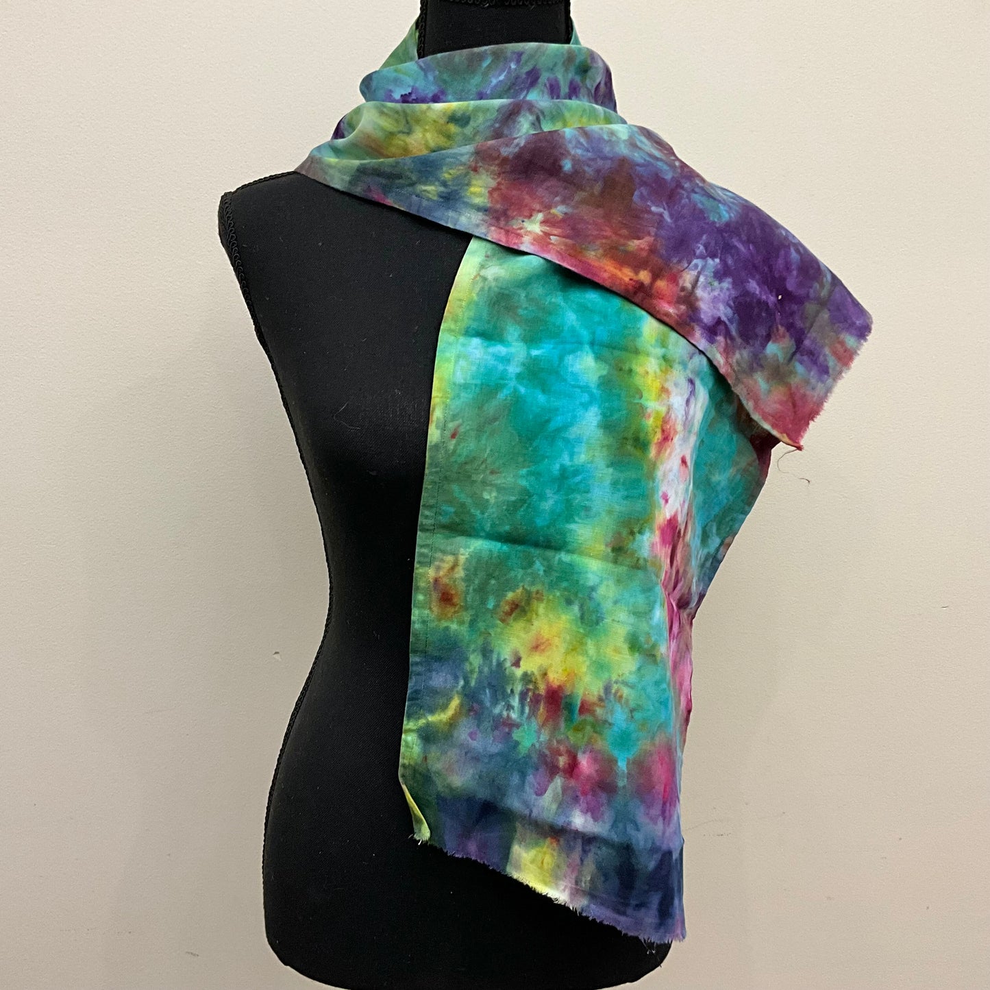 Ice Dyed Silk Linen scarf  - Love Child