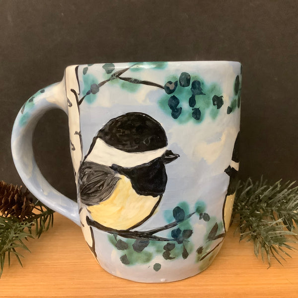 Chickadee mug blue