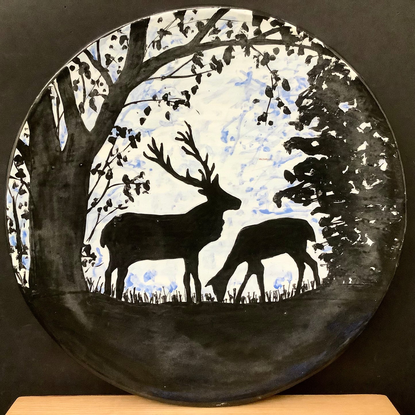 Large Deer Silhouette Plate