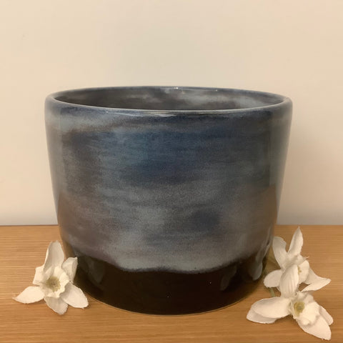 Grey & Black Planter Pot