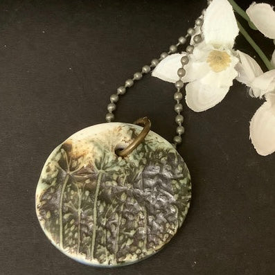 Ceramic Pendant Queen Anne’s Lace