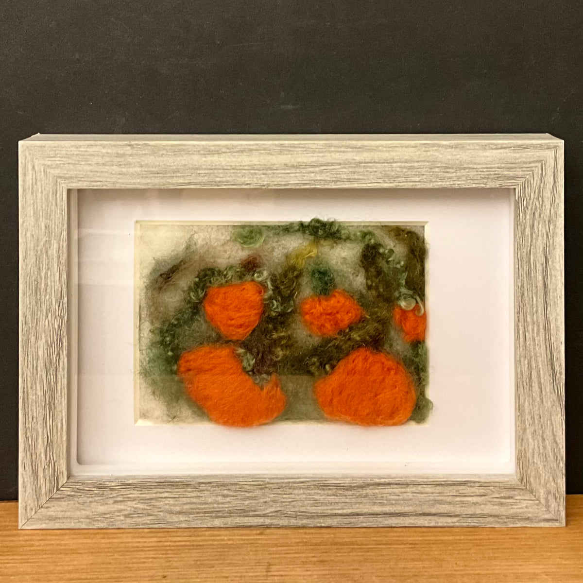 "Pumpkin Patch" Hand Felted Painting