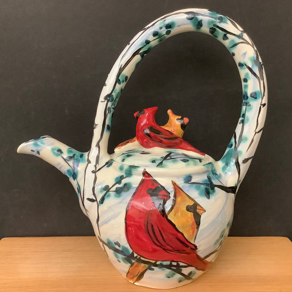 Teapot with Cardinal Pair