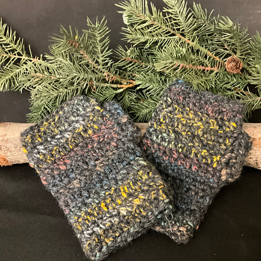 Hand Crochet Wrist Warmer Grey, Multi