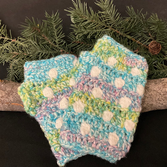Hand Crochet Wrist Warmer Multicolor