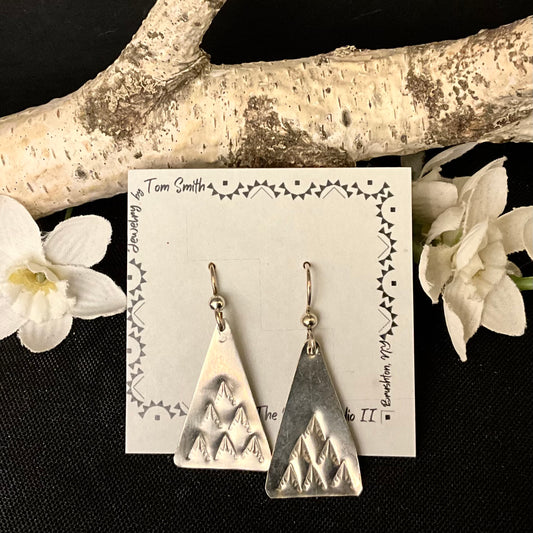 Silver Pyramid Earring