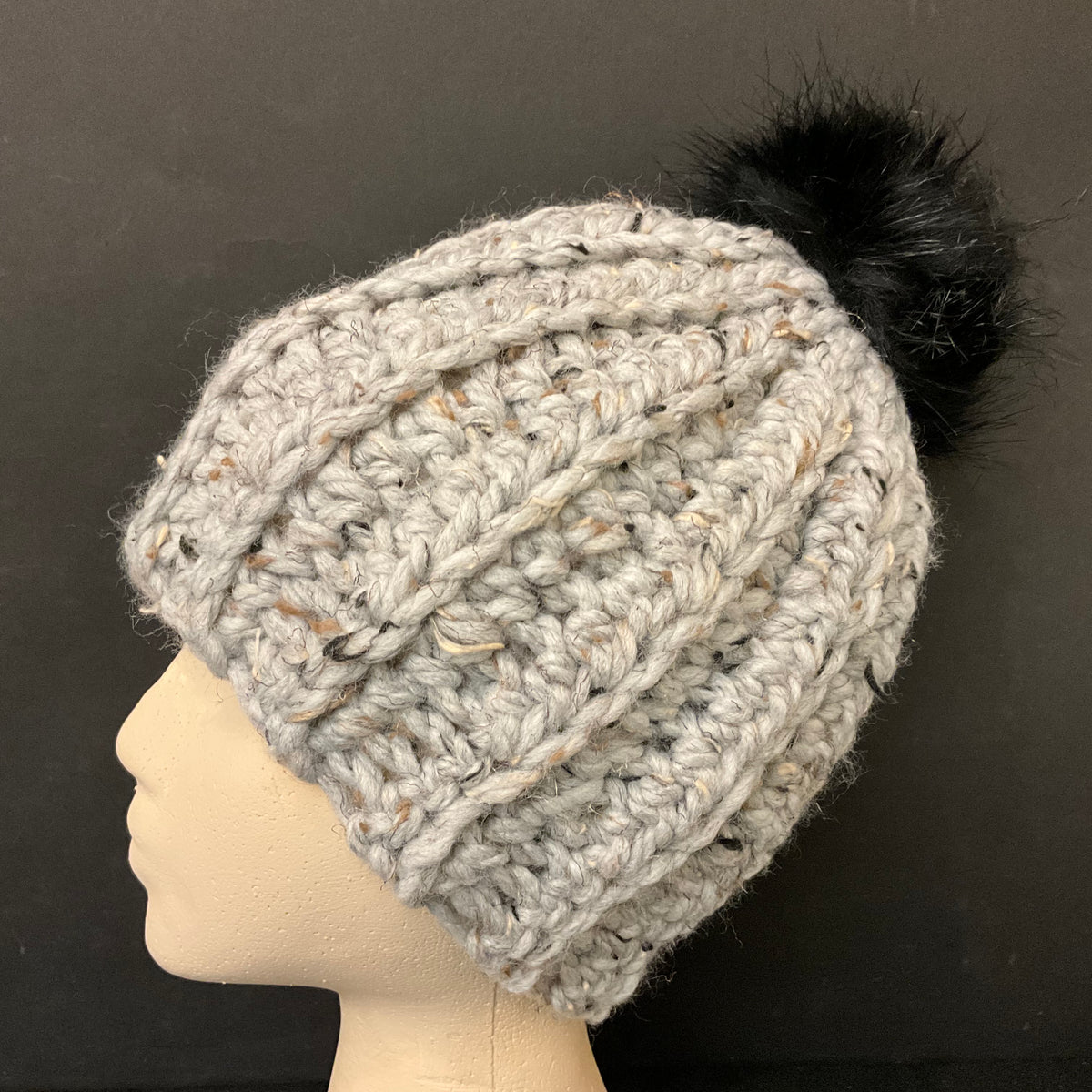 “Tweedy Big Yarn” hand knitted hat