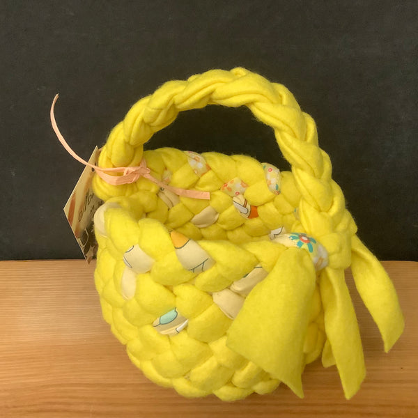 Bright Yellow Basket w/ handle