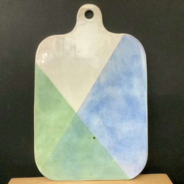 Cheeseboard Blue White Green