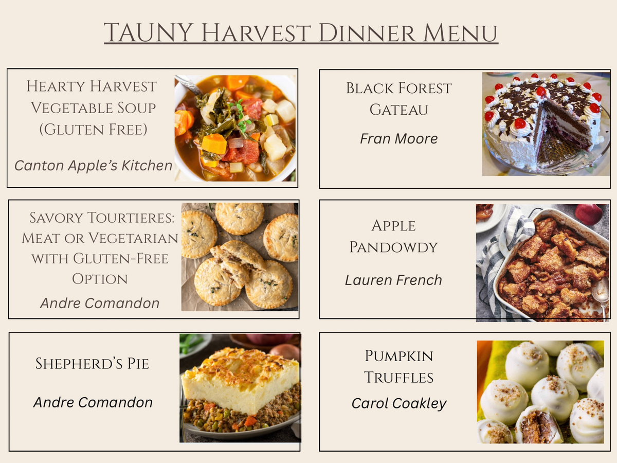 Kitchen Stories: Harvest Dinner, Thursday October 15th,  4pm - 5:30pm The TAUNY Center 53 Main Street Canton