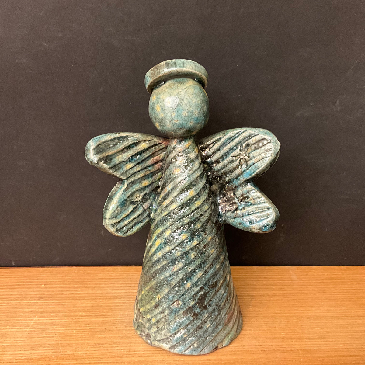 Large Folk Angel in Evergreen