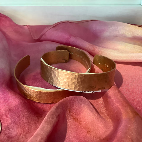 Copper Hammered Cuff Bracelet