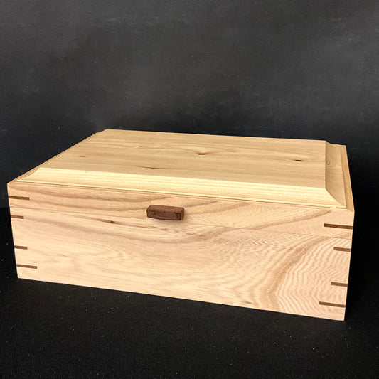 Elm Jewelry Box with Divider and Sliding Tray