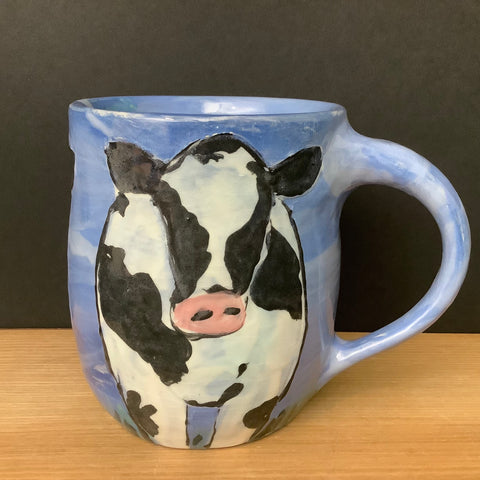 Chunky Mug Cows on Blue