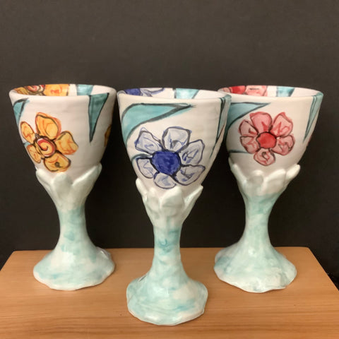 Floral Goblet Assorted Colors