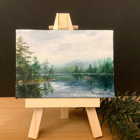 “Lower Saranac Lake" Miniature Acrylic on Canvas