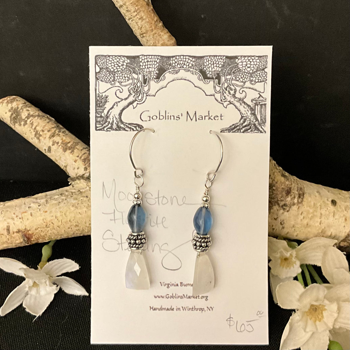 Moonstone & Flourite Earrings