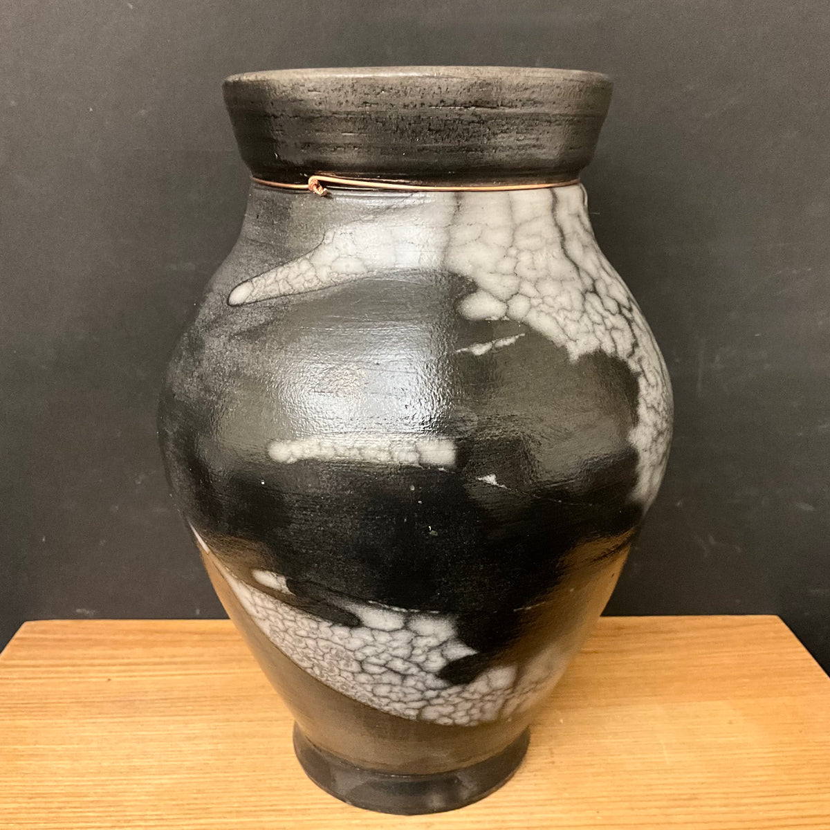 Tall “Naked” Raku Vase
