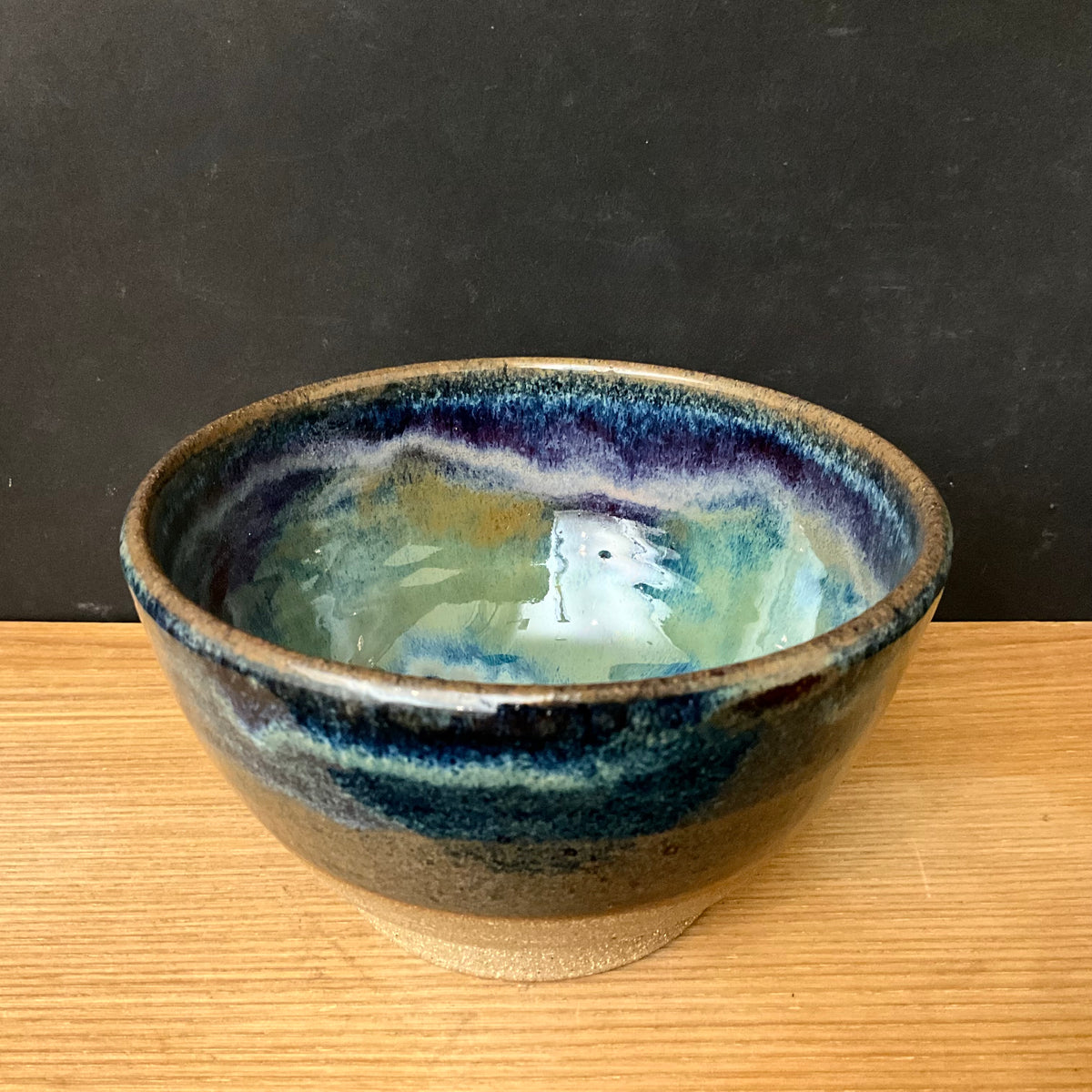 Small Bowl in Blue and Green Glazes