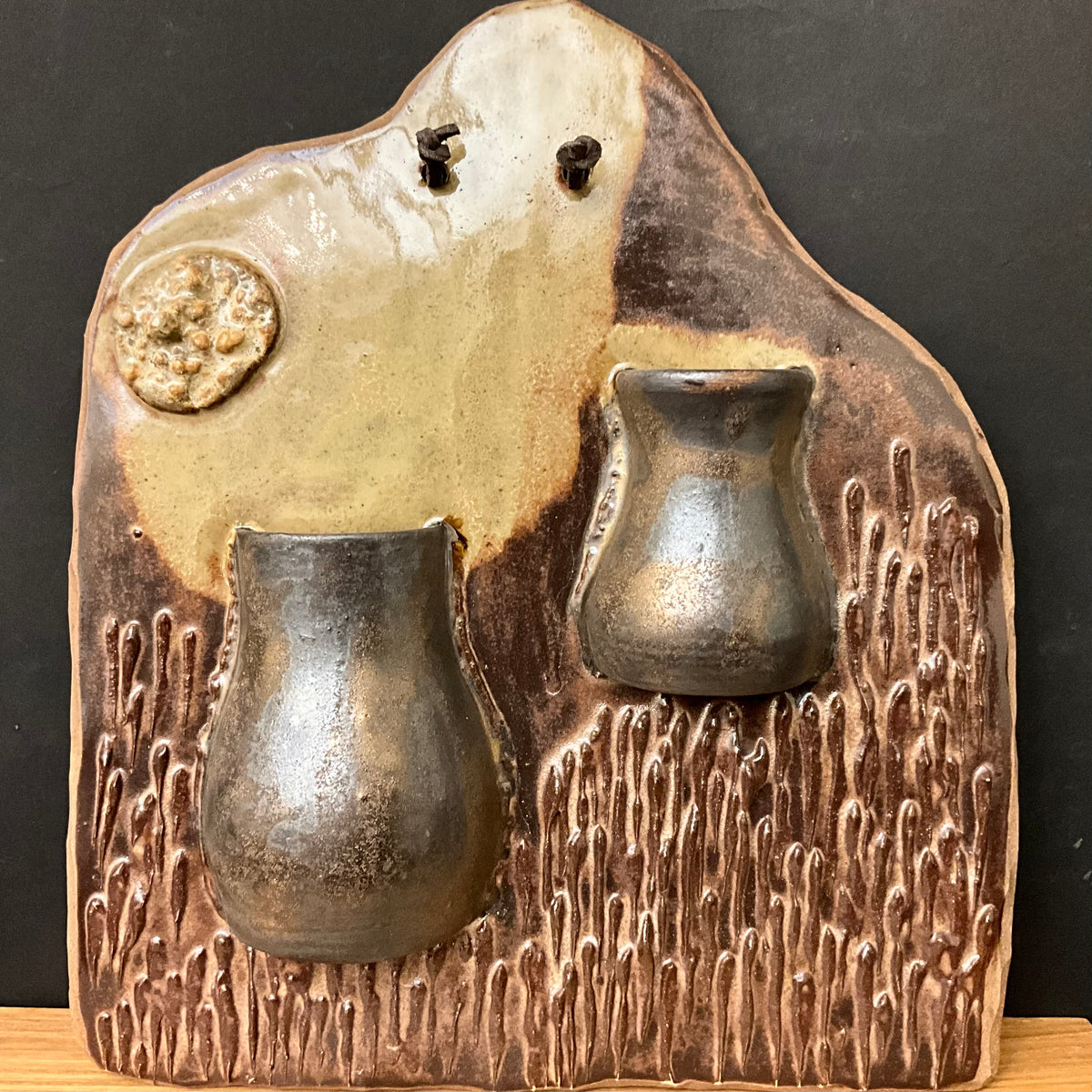 Ceramic Wall Art with Two Vases