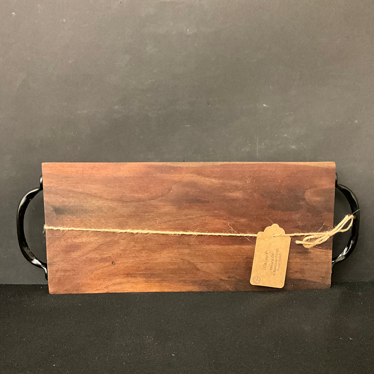Walnut Cutting Board with Metal Handles(K)