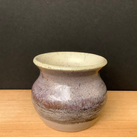 Stoneware Bud Vase with Purple Toned Glazes