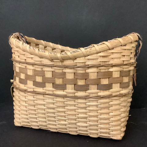 Carrier Basket w Braided Light Brown Details