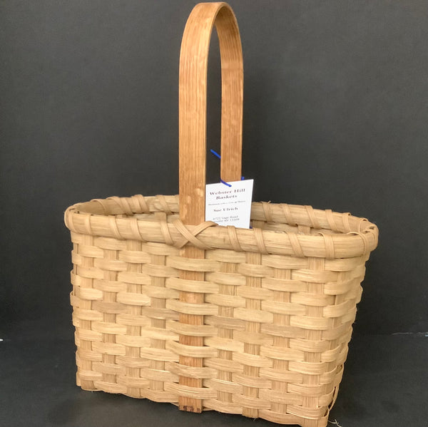 Two-bottle Handled WIne Basket w/ divider