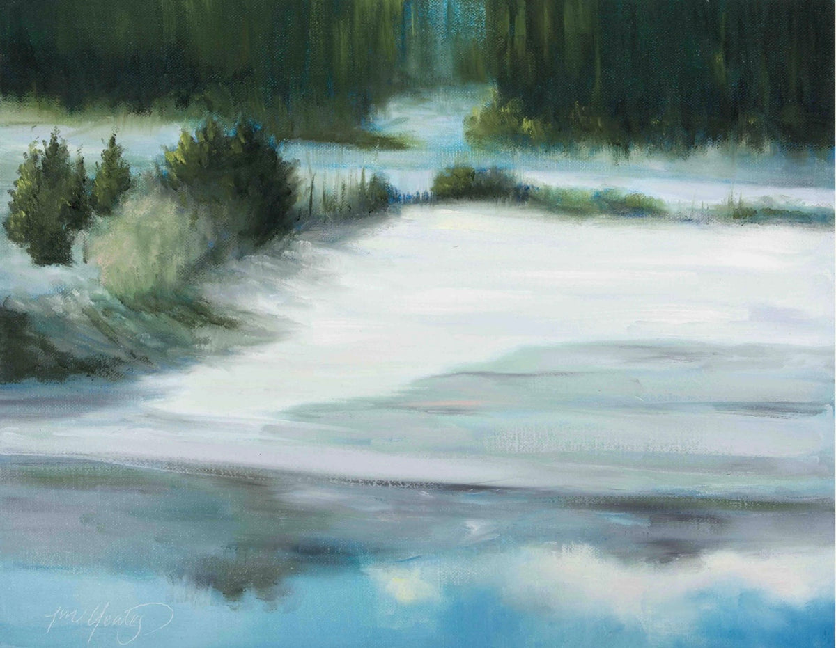 Scandaga Winter: Reflected Clouds - Notecard
