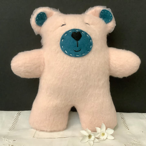 Pink & Teal Bear stuffie