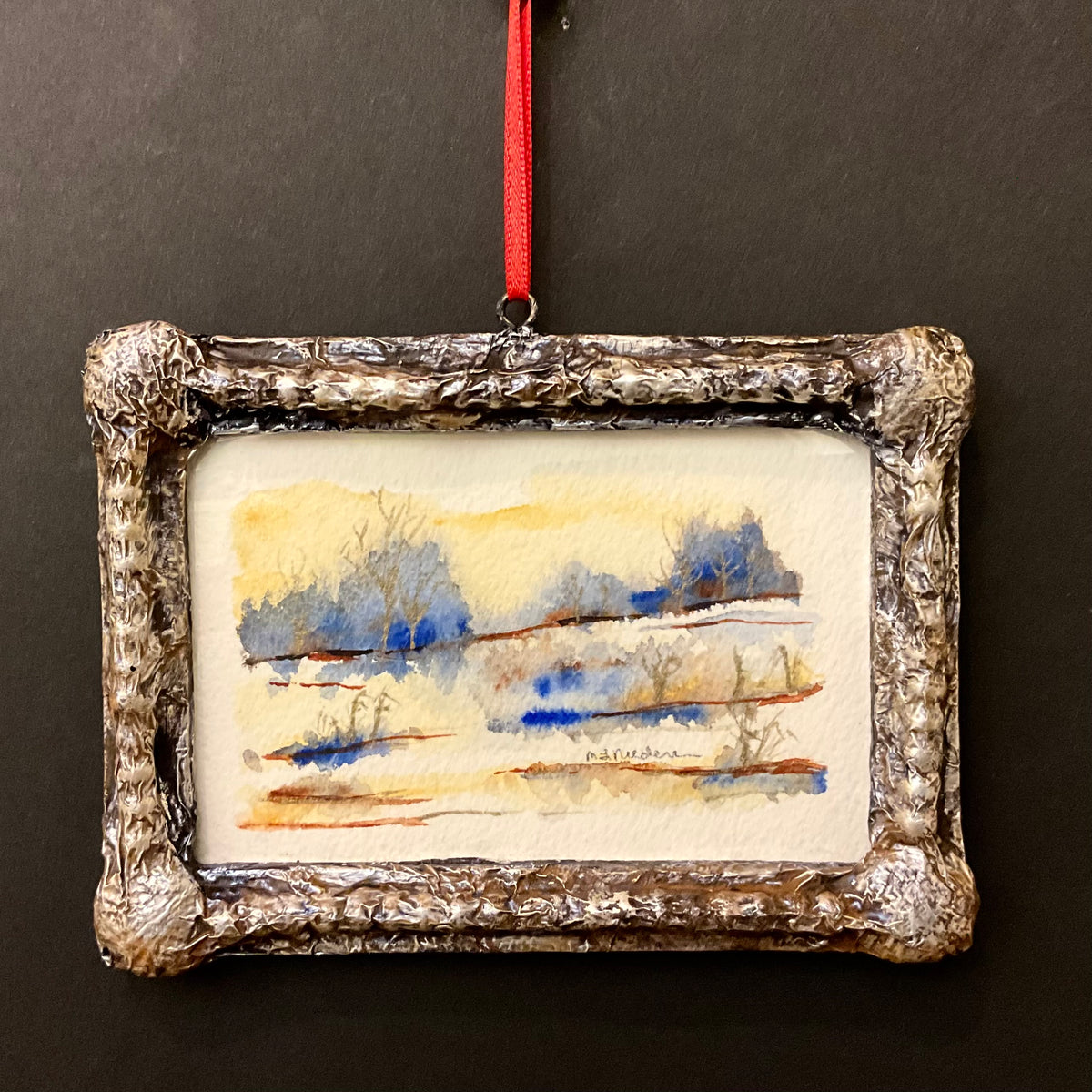 Winter Landscape in Handmade Frame