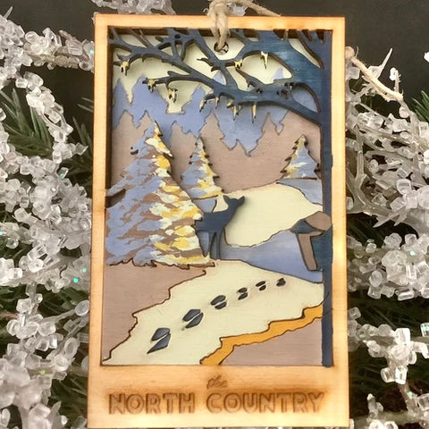 Three Dimensional Die-Cut North Country Ornament