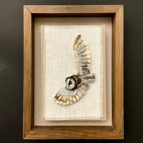 Needlefelted Barn Owl