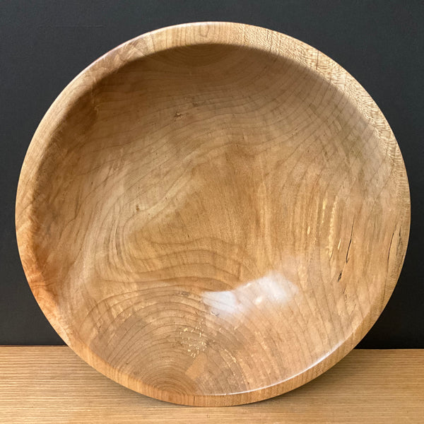 Beech Bowl with Textured Black & Violet Rim