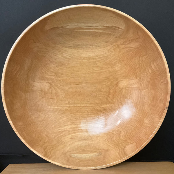 Beech Bowl with Green Rim