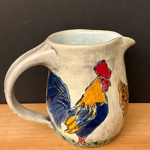 Roosters & Hen Pitcher Small