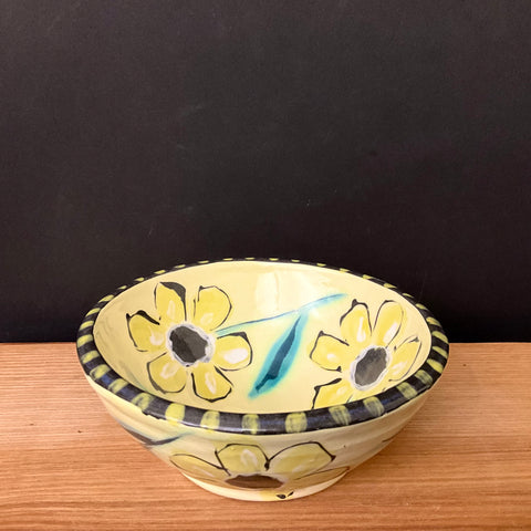 Small Yellow Bowl with Yellow Flowers