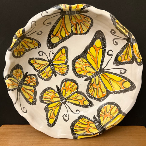 Pie Plate with Monarch Butterflies