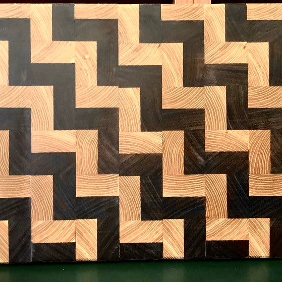 Cutting Board Mixed Wood ZigZag