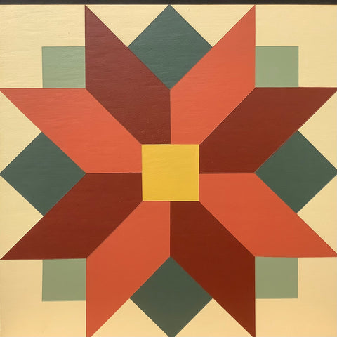 Barn Quilt "Poinsettia” 1’ x 1'