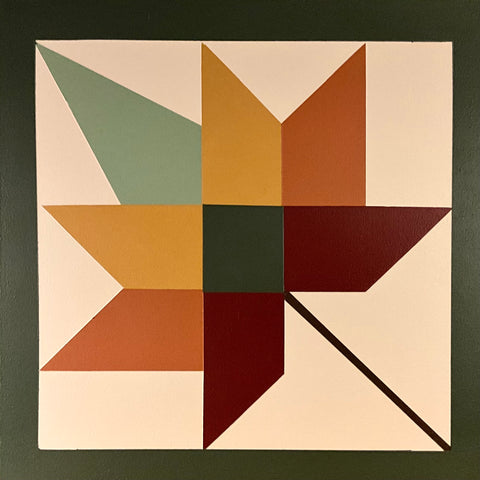 Barn Quilt Fall Maple Leaf 1’ x 1’