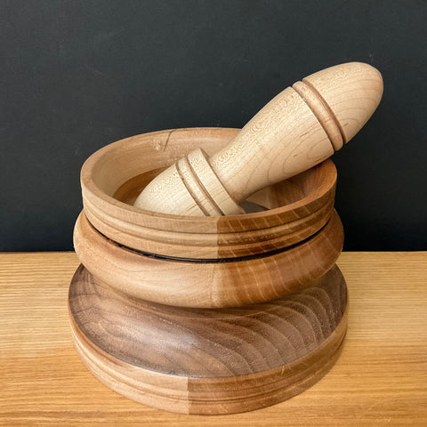 Mortar & Pestle -wide bottom fluted sides